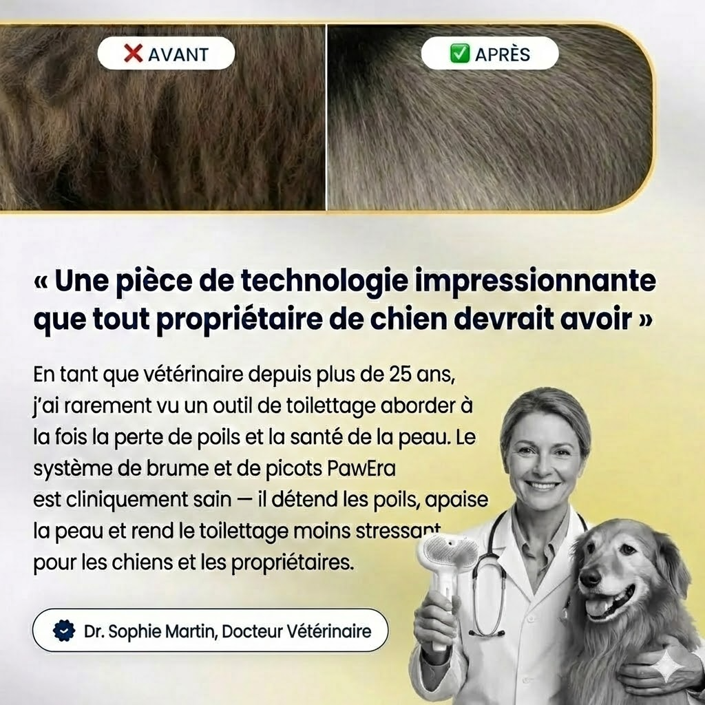 Brosse de douche PawEra FreshFur avec brume nettoyante